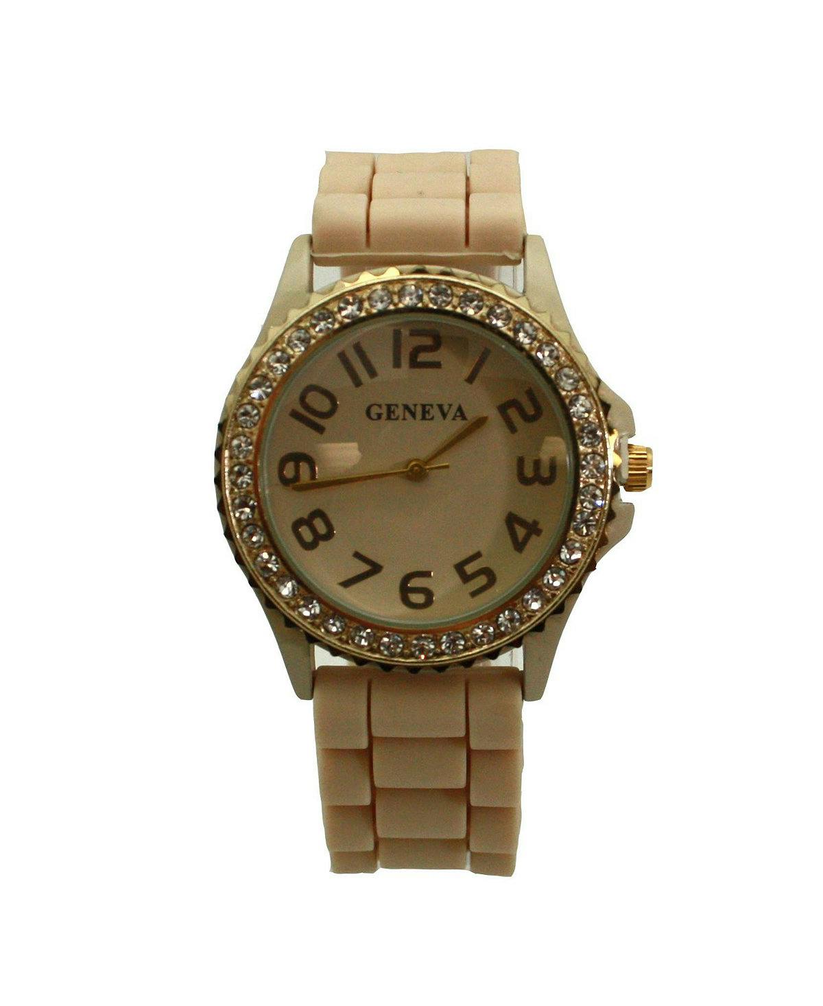 Women's Silicone Rhinestone Watch