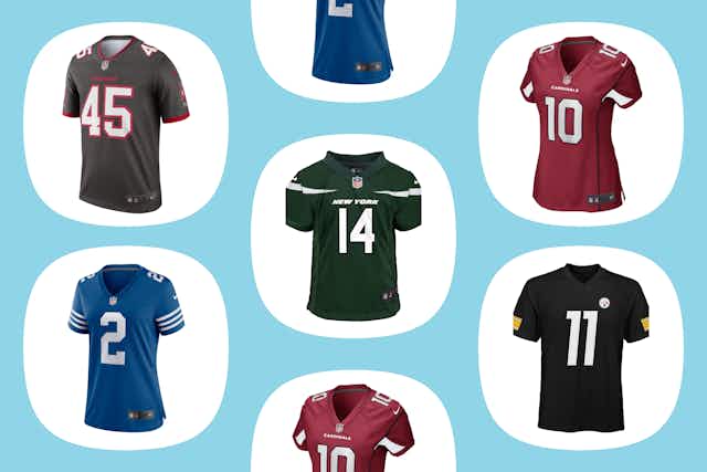NFL Jersey Clearance: $11 Baby, $15 Kids, and $20 Adult Styles card image