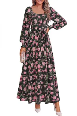 Women's Boho Floral Maxi Dress