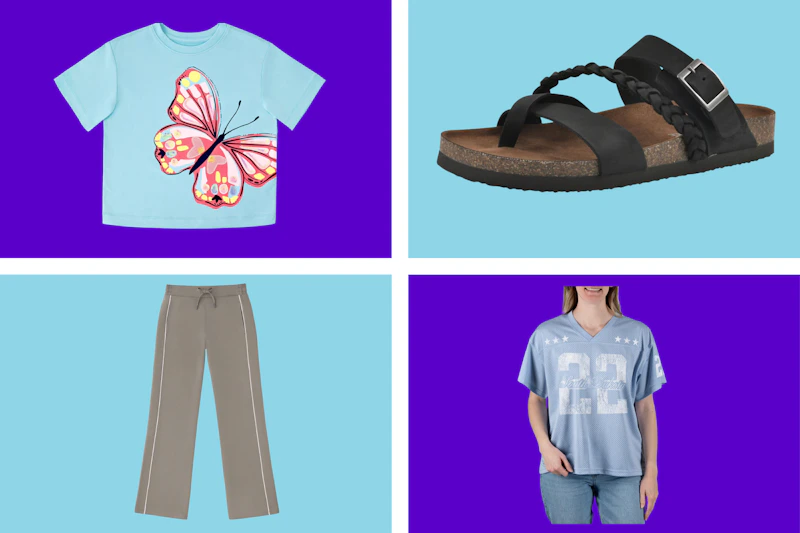 sams club clearance apparel and shoes collage