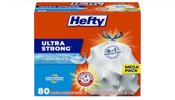 3 Hefty Trash Bags