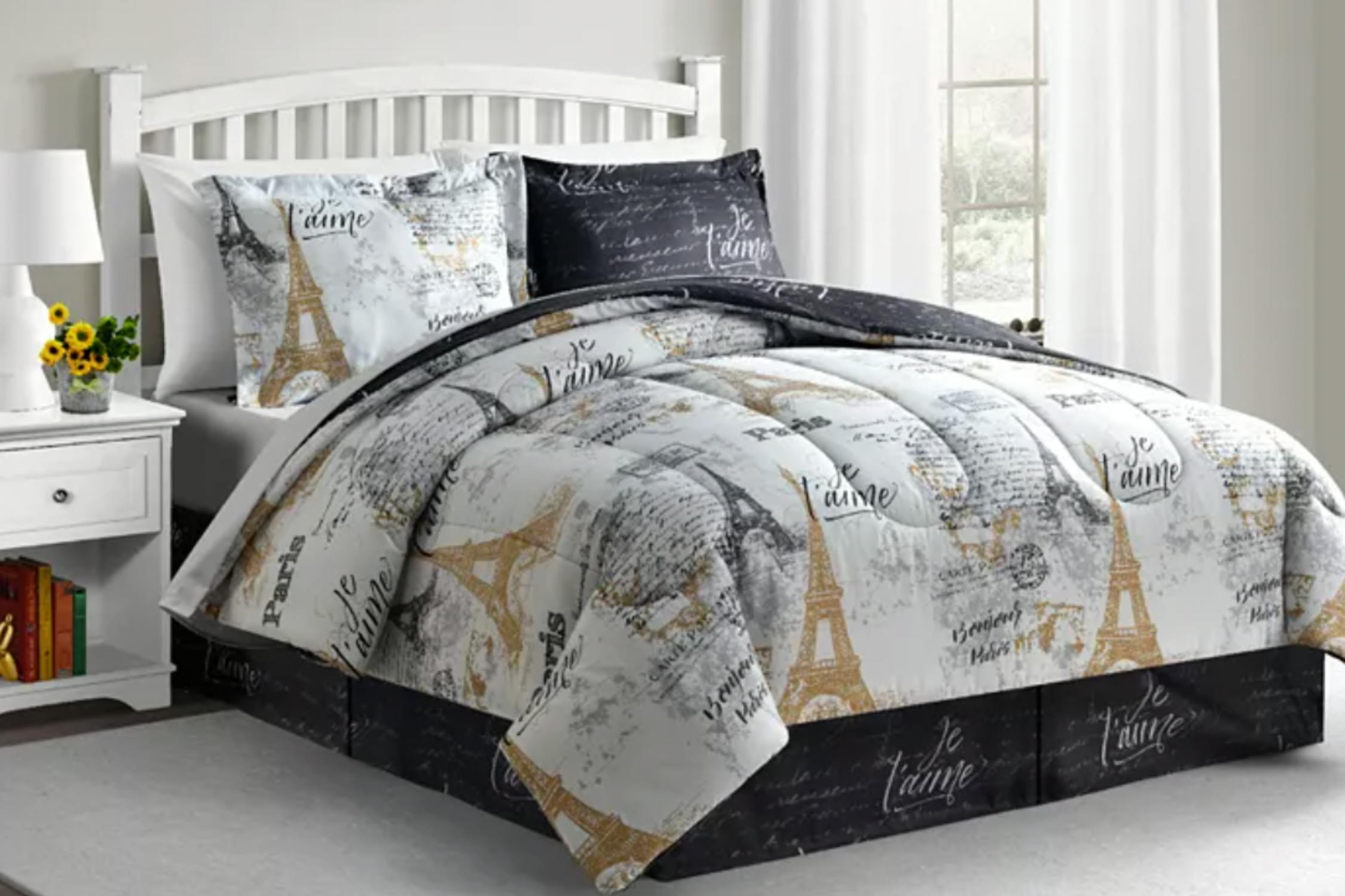 an 8-piece comforter set