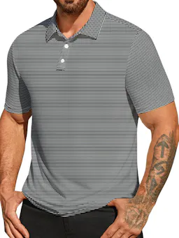 Men's Stripe Polo Shirt