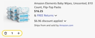 Amazon Elements Baby Wipes