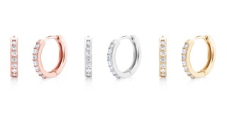 until gone cubic zirconia 18k gold plated huggie earrings stock image 2023 1679585987 1679585988