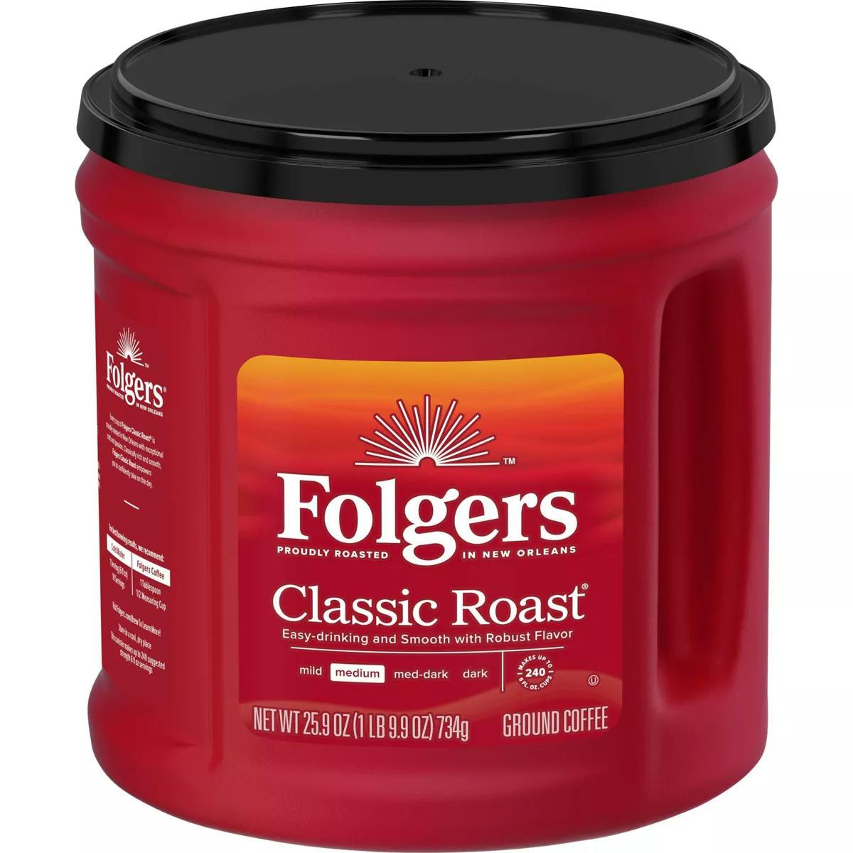 Folgers Ground Coffee Canister