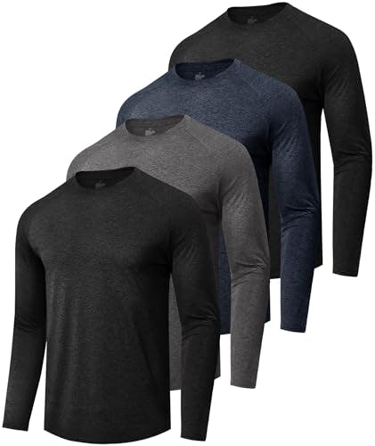 Men's Long Sleeve T-Shirts 4-Pack