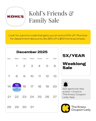 Kohl's Friends & Family Sale 