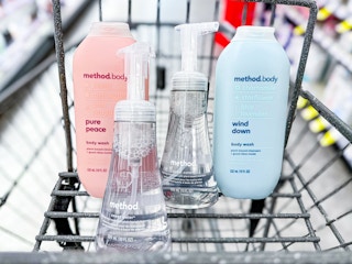 two Method body washes and hand soaps