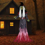 Animated Witch with LED Eyes