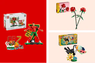 Lego sets in a collage
