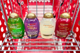 4 OGX hair products in Target shopping cart