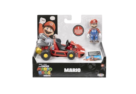 Mario Action Figure Pull Back Racer