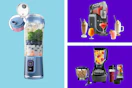 Ninja blenders and a slushie machine in a collage