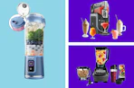 Ninja blenders and a slushie machine in a collage