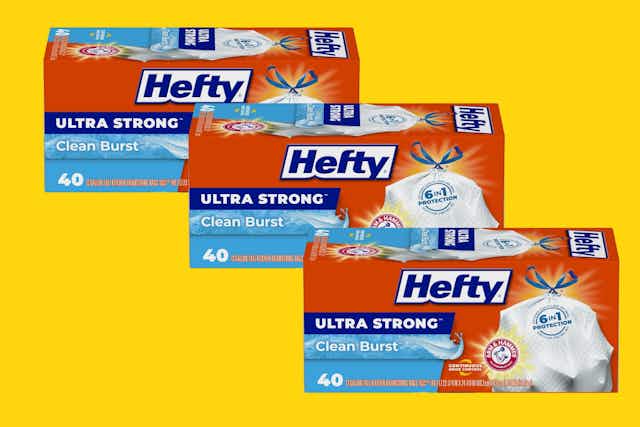 Hefty Ultra Strong Trash Bags 40-Pack, as Low as $4.50 on Amazon  card image