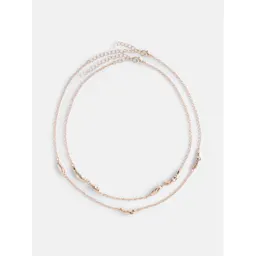 Women's Gold Tone Chain Necklace Set
