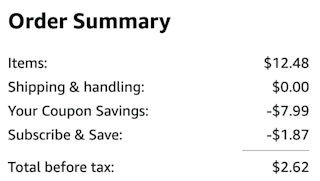 screenshot showing discounts