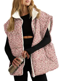 Women's Floral Puffer Vest