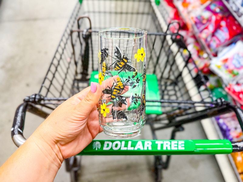 dollar tree bee happy tall glass