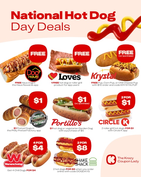 National Hot Dog Day Deals