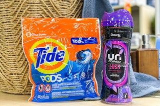 tide pods downy unstopables on store shelf