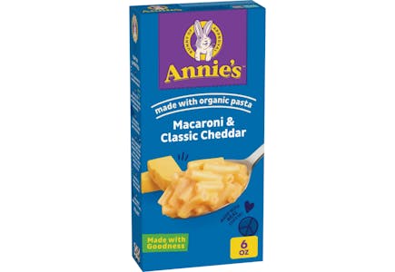 6 Annie's Macaroni & Cheddar Boxes