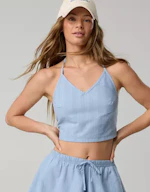 Oxford Tie Back Tank Top