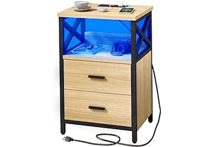 Nightstand With Charging Station