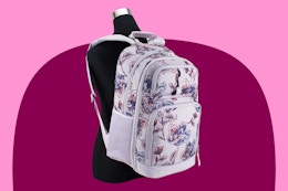 Mission Floral Eastport Backpack displayed on mannequin