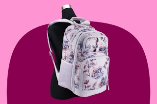 Mission Floral Eastport Backpack displayed on mannequin
