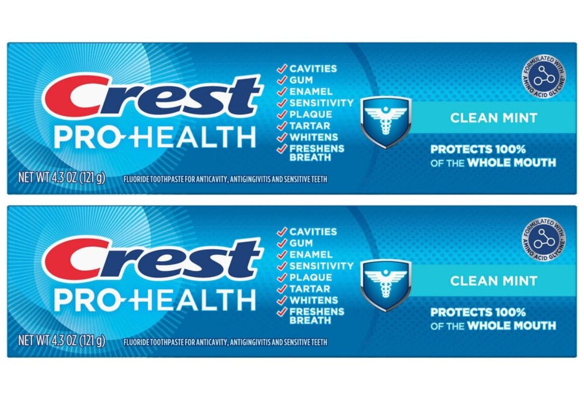 2 Crest Pro-Health Toothpastes