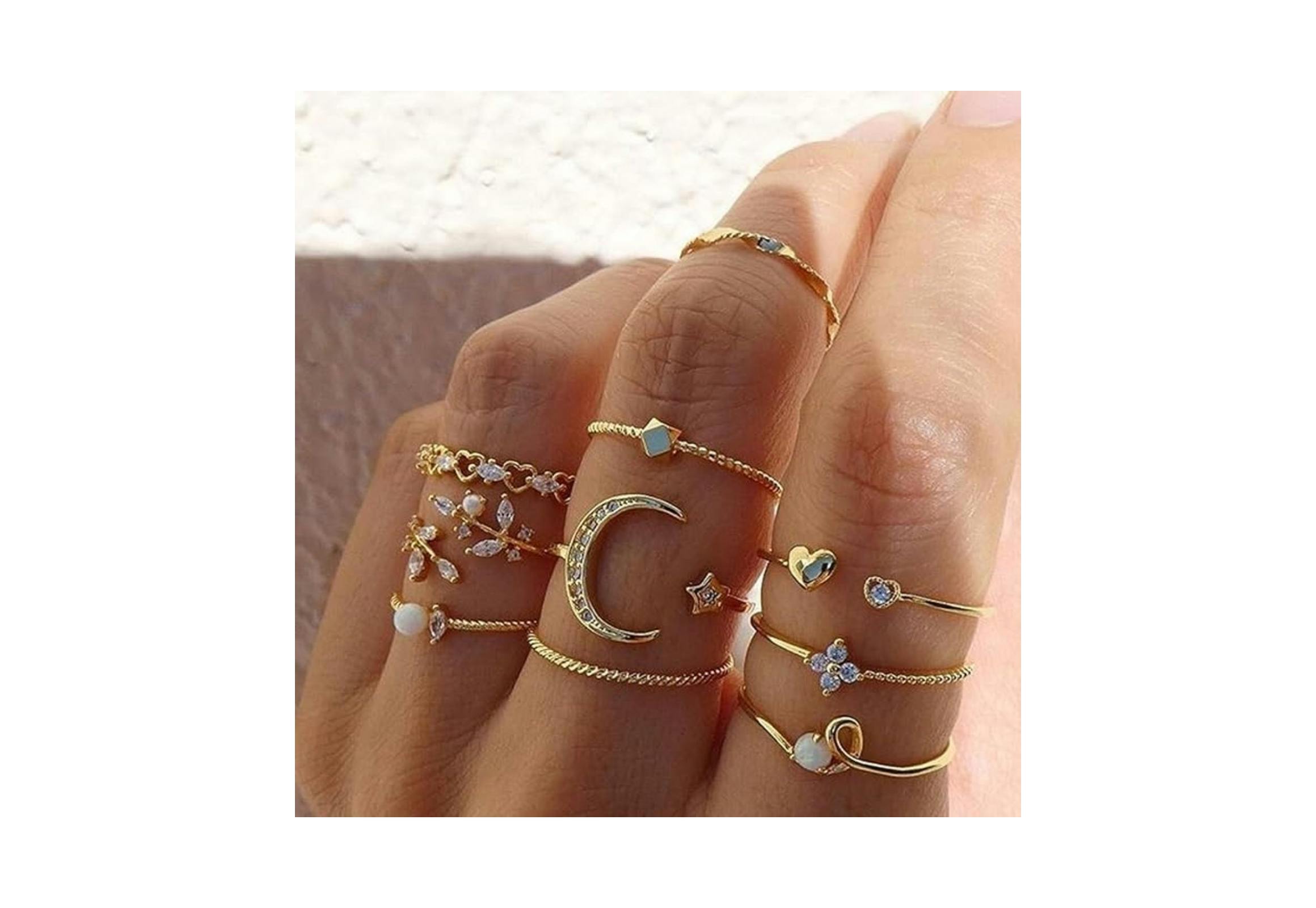 Moon Star Knuckle Rings