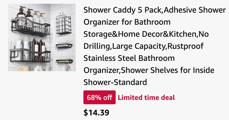 shower caddy deal amazon