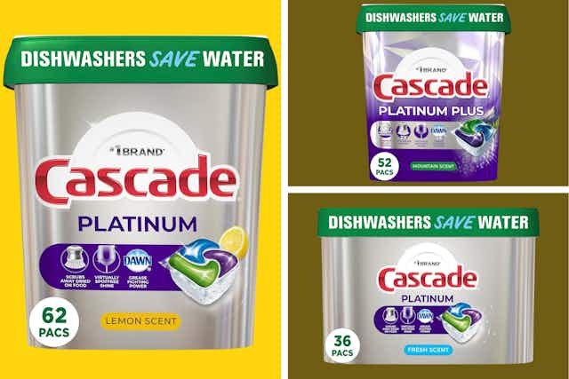 Cascade Dishwasher Pods 36-Pack, as Low as $7.66 on Amazon card image