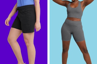 Hanes women's shorts duo collage