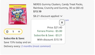 Nerds Amazon receipt