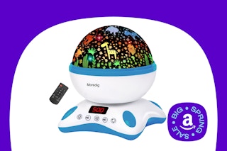 night light on purple background