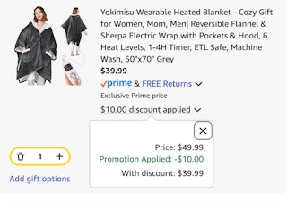 cart screenshot