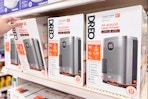 dreo space heaters sitting on a target shelf