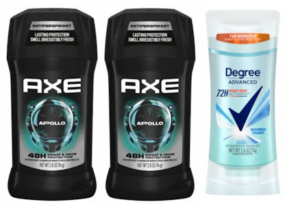 2 Axe Deodorants + 1 Degree Deodorant