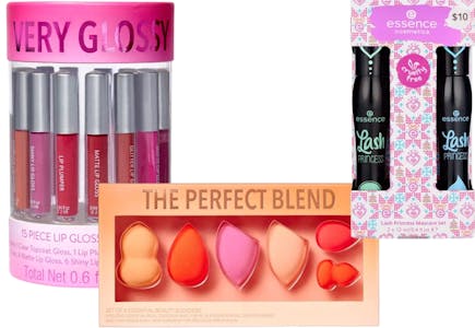 3 Makeup Sponge, Lip Gloss, and Mascara Gift Sets