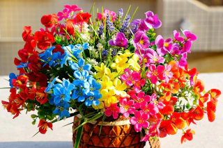 outdoor artificial flowers