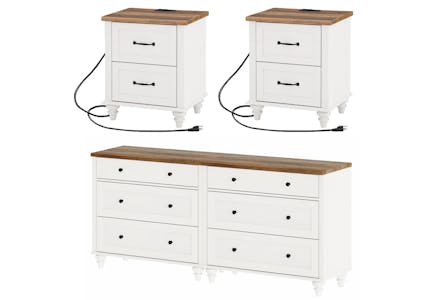 Charlton Dresser and Nightstand Set