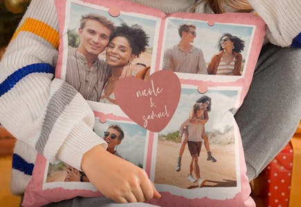 Couples Photo Collage Pillowcase