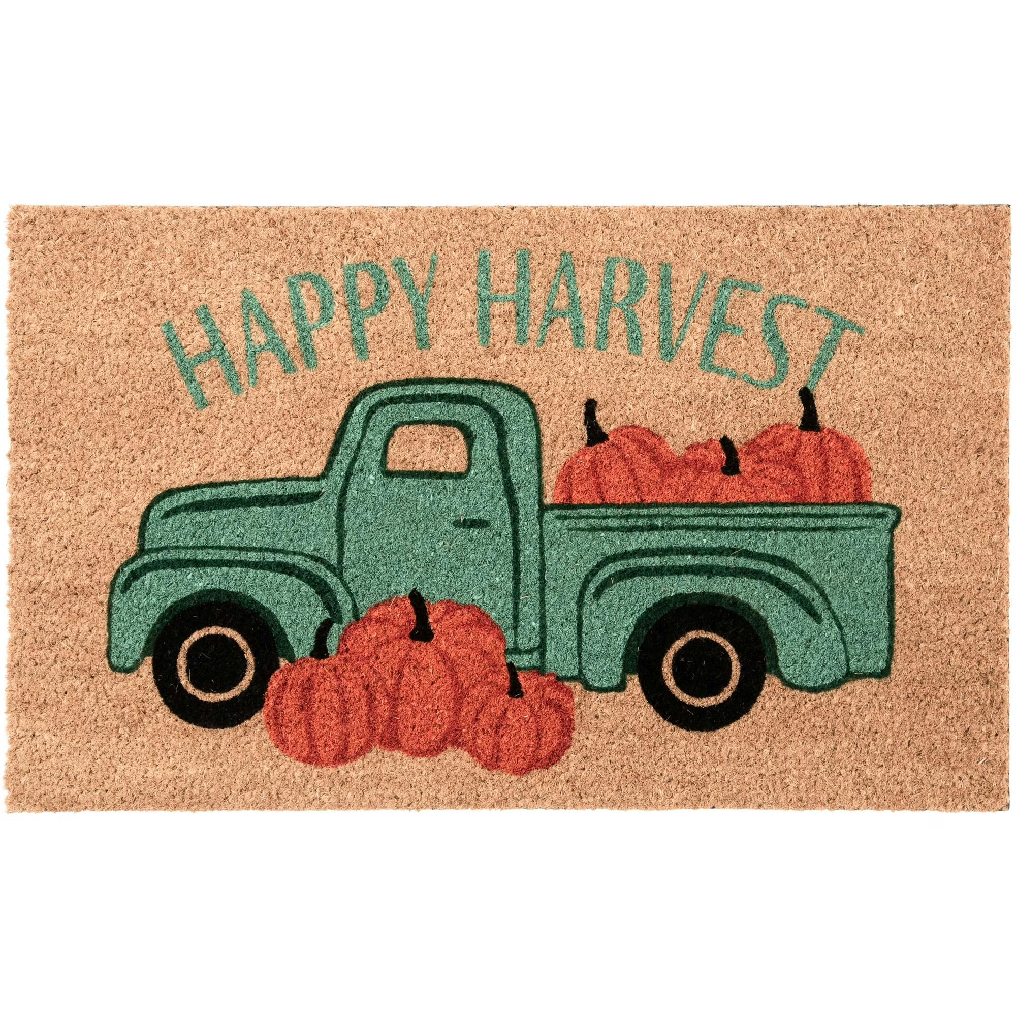 Pumpkin Truck Coir Mat