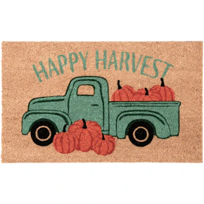 Pumpkin Truck Coir Mat