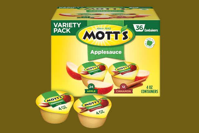 Mott's Applesauce 36-Pack, as Low as $8.40 on Amazon ($0.23 per Cup) card image