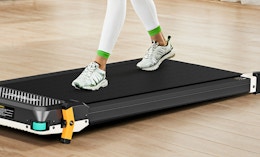a person walking on a treadmill