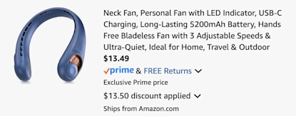 Cart neck fan